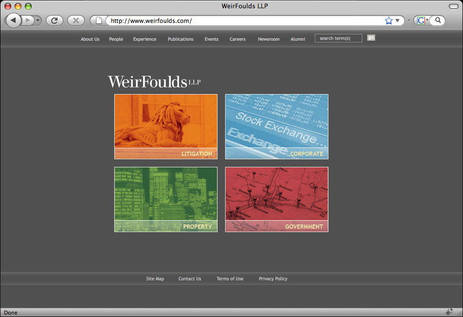 WeirFoulds Web Site image