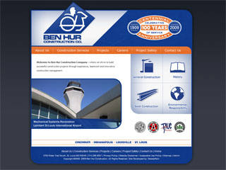 Ben Hur Construction Corporate Website image