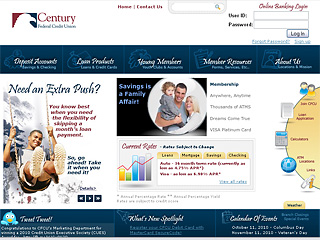 Century Federal Credit Union Web Site image