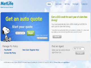 MetLife Auto & Home Auto Site image