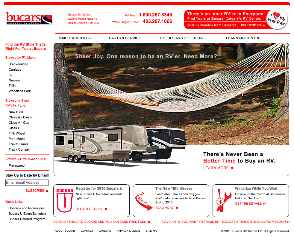 Bucars RV Website image