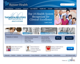 BannerHealth.com Home Page Redesign image