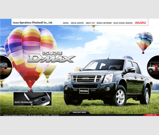Isuzu Operations Thailand Website image