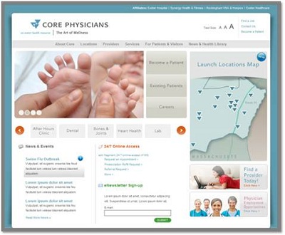 Core Physicians Website (Exeter Health Resources) image