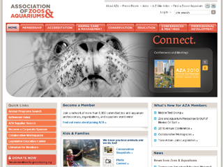 Association of Zoos and Aquariums Web site image