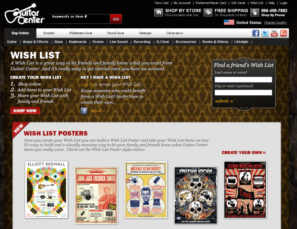 Guitar Centers Wish List Poster Creator image