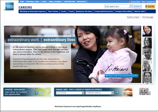 American Express Global Careers Web site image
