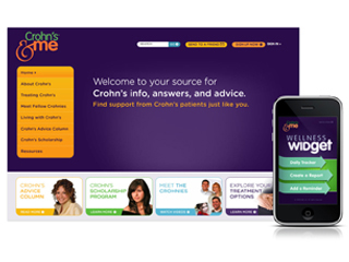Crohns & Me Website, Wellness Widget, and iPhone Application image