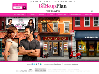 CBS FIlms, The Back-Up Plan Immersive Website image