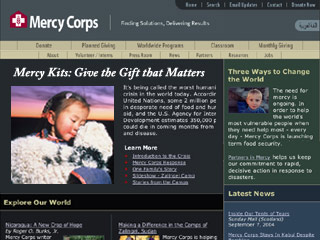 Mercy Corps Web Site image