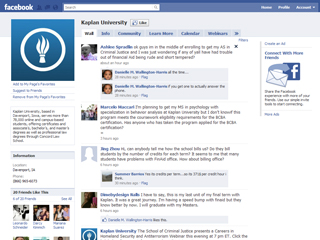 Kaplan University Facebook Fan Page image