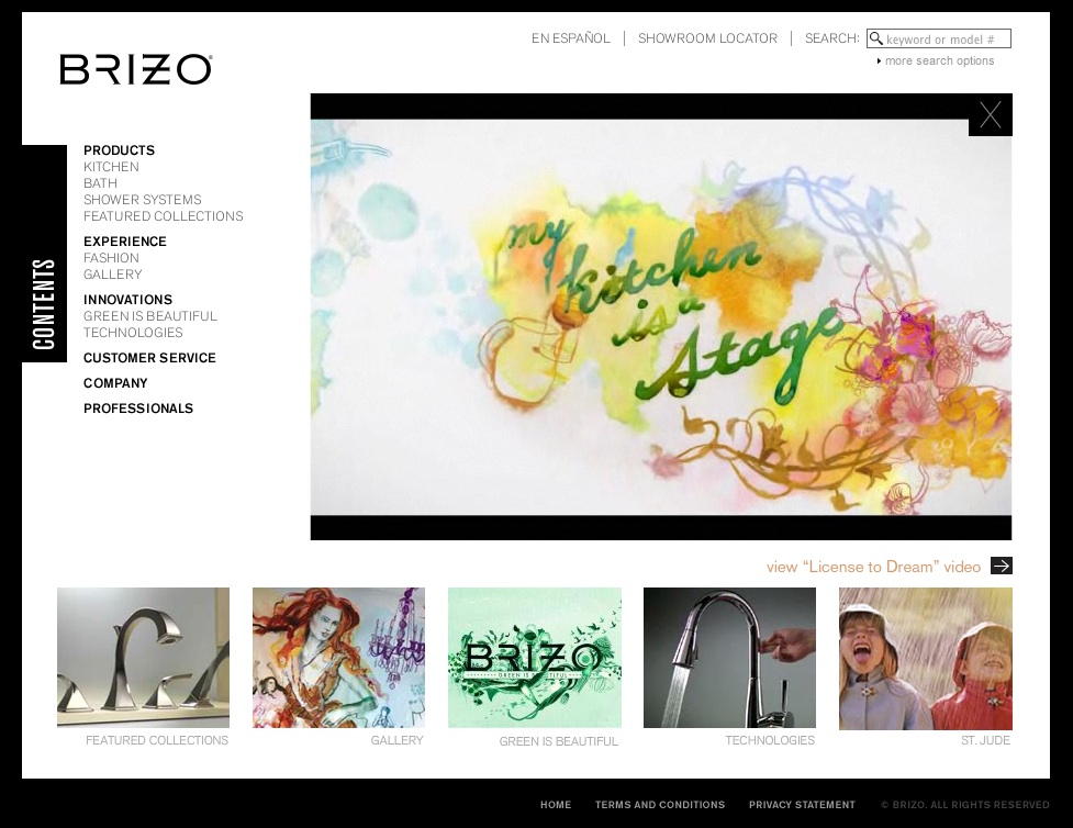 Brizo Brand Site image