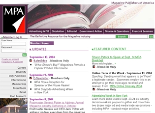 Magazine Publishers of America Website image