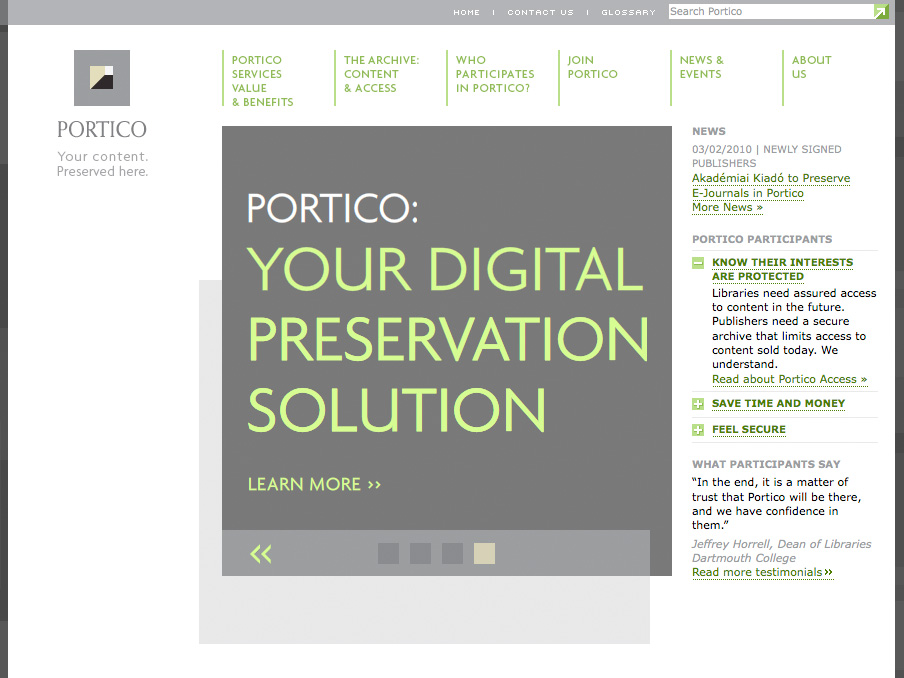 Portico Website image