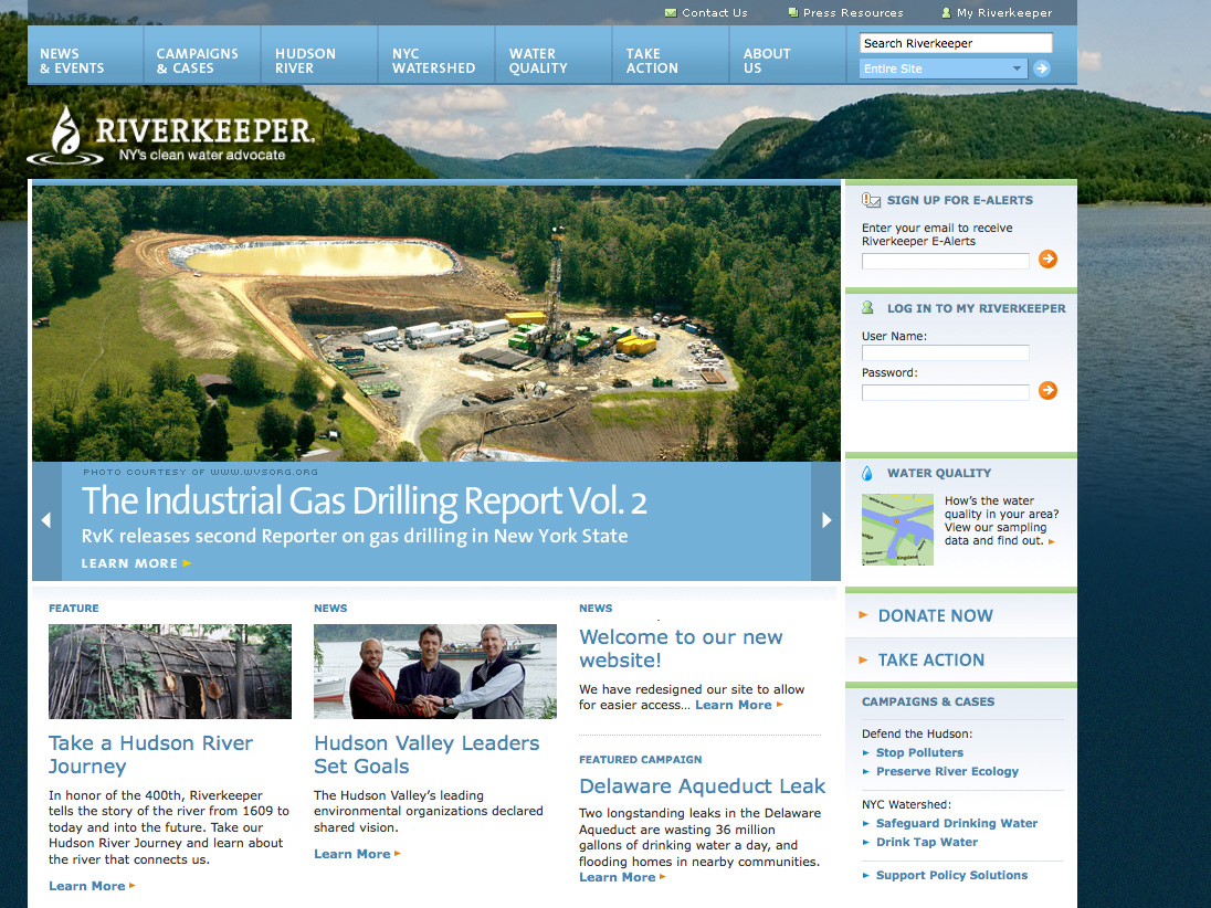 Riverkeeper Website image
