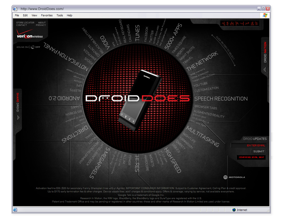 Verizon Wireless Droid Launch Digital  image