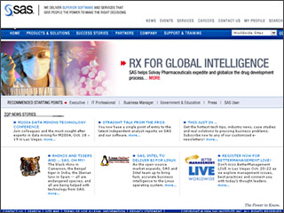SAS Web Site image