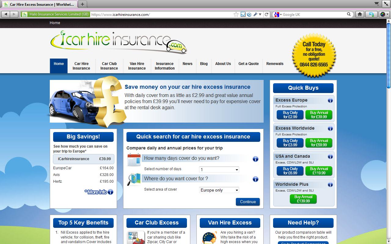 iCarhireinsurance.com image