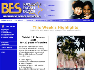 BES Independent School District 191 Web Site image