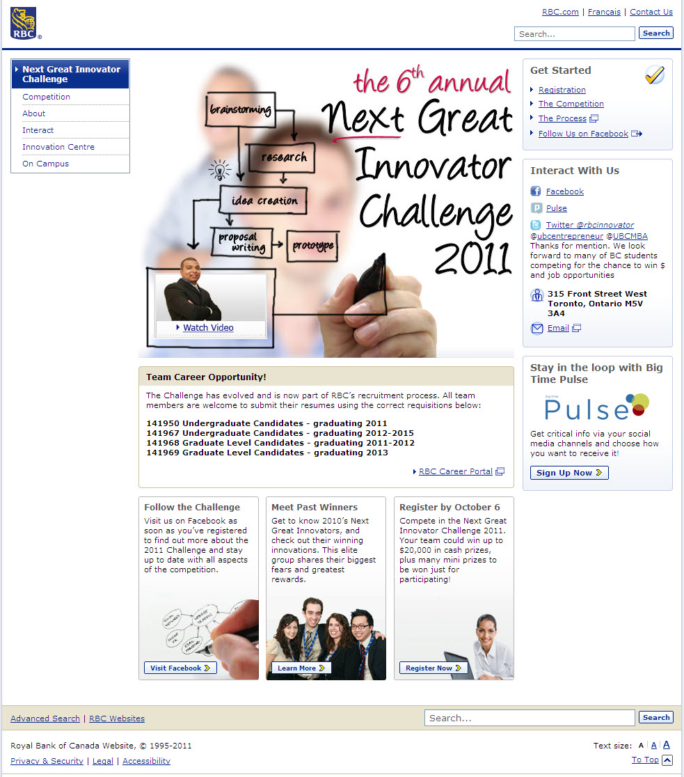 RBC Next Great Innovator Challenge 2010 image
