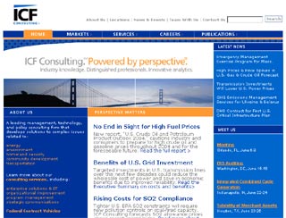 ICF Consulting Corporate Web Site image