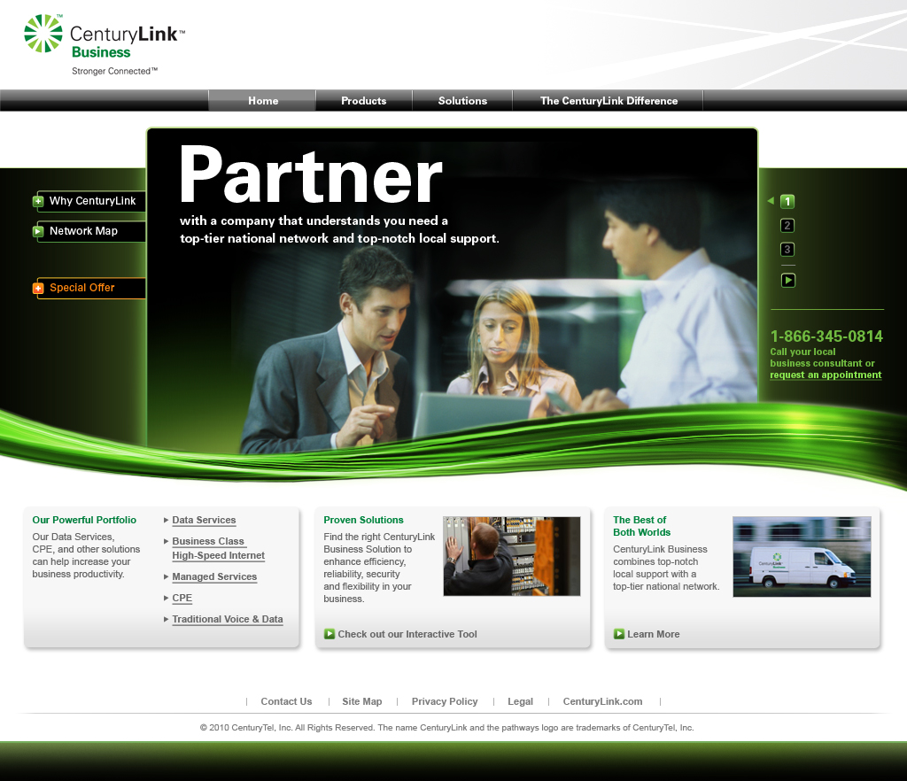 CenturyLink Stronger Connected Web Site image