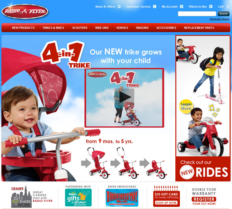 Radio Flyer Website image