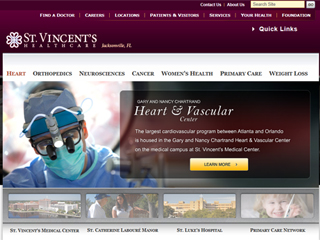 St. Vincent's HealthCare Website image