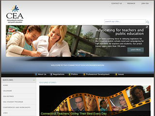 Connecticut Education Association Website image