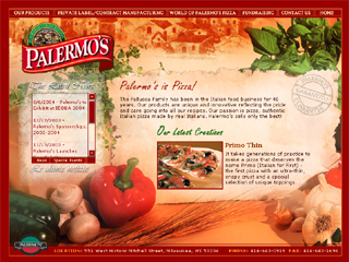 Palermo's Pizza Website image