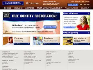 Dacotah Bank Website image