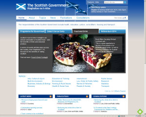 Scottish Government website image