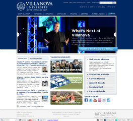 Villanova University Homepage image