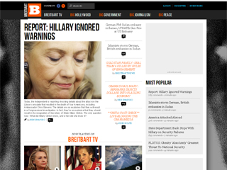 Breitbart's Engaging Visual Design Sets the Context for the News of the Day image