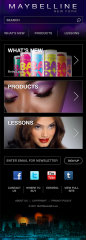 Maybelline Mobile Website image