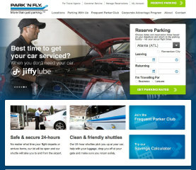 Park N' Fly Website Redesign image