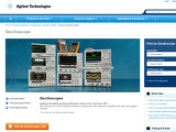 Agilent Electronic Test & Measurement Redesign: Oscilloscopes Collection Page image