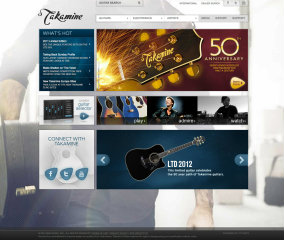 Takamine Guitars Website image