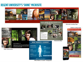 Regent University's 'Shine' Microsite image