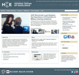 Hearing Center of Excellence Website image