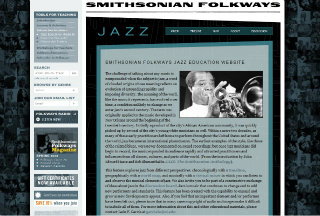 Smithsonian Folkways Jazz Education Website image