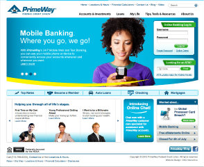 PrimeWay Federal Credit Union Website image
