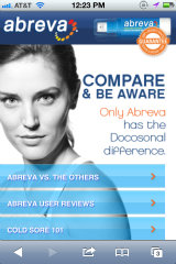Abreva Mobile Site image