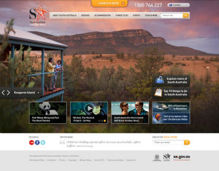 South Australian Tourism Commission Website image