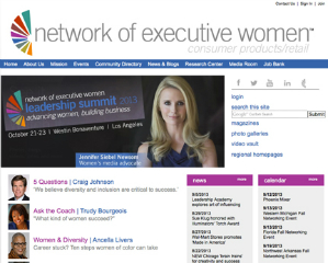 Network of Executive Women website image