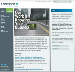 Freeborn & Peters LLP Website image