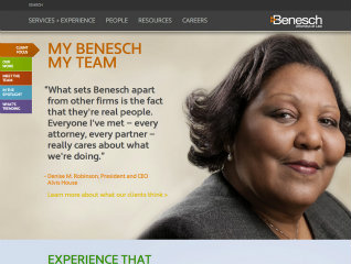 Benesch Law Website Redesign image