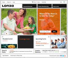 Lonza Site Redesign image