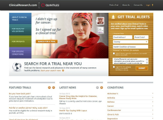 Quintiles Clinical Research Website Redesign image