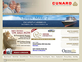 Cunard Line Limited Website image